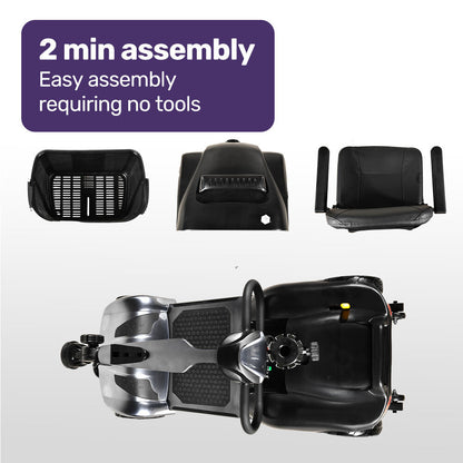 Compact Foldable Electric Mobility Scooter with 30km Range & 120kg Capacity
