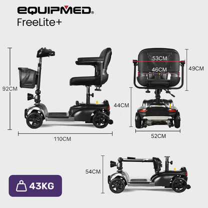 Compact Foldable Electric Mobility Scooter with 30km Range & 120kg Capacity