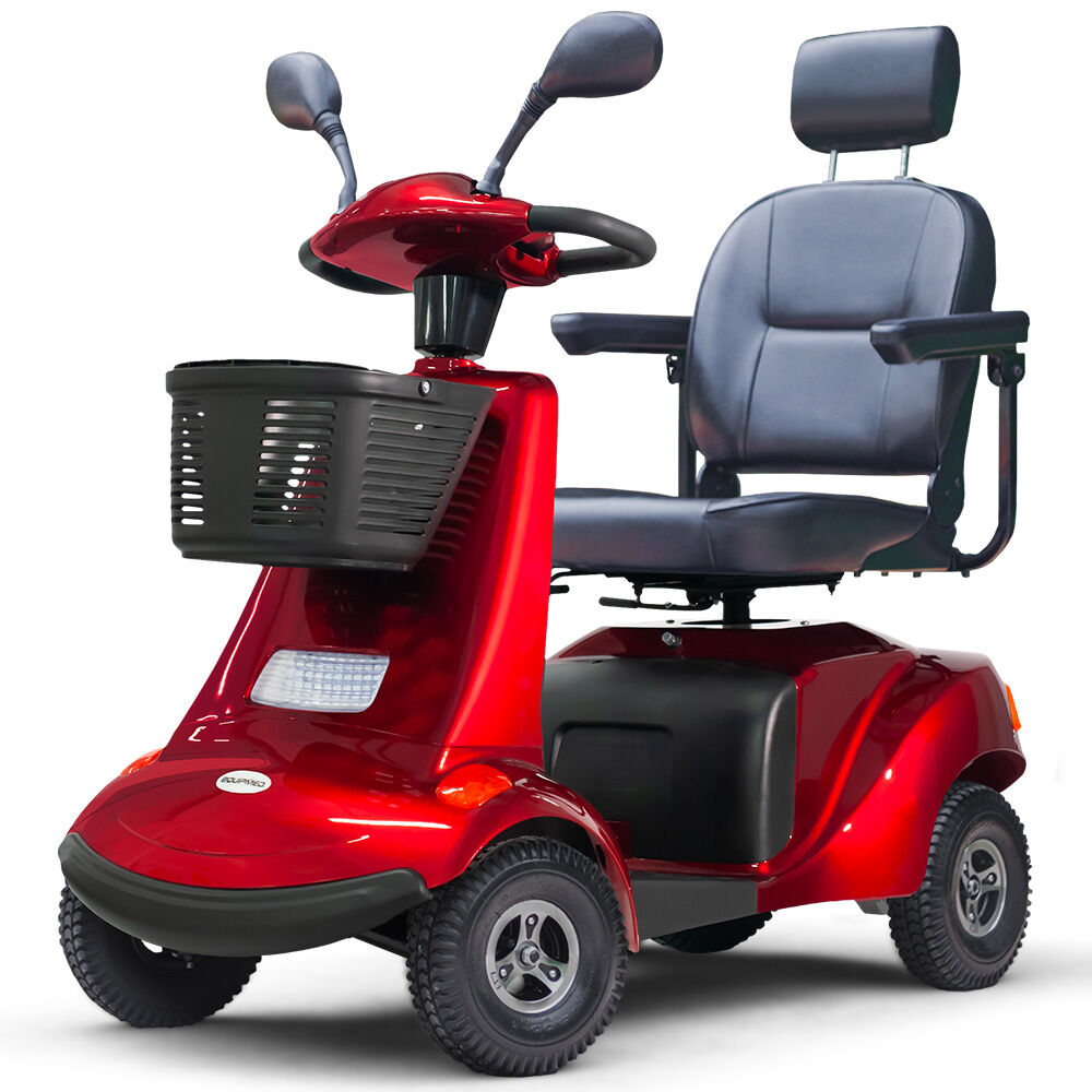 Extra Large Heavy Duty Mobility Scooter, 182kg Capacity, 40km Range - Red
