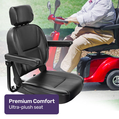 Extra Large Heavy Duty Mobility Scooter, 182kg Capacity, 40km Range - Red
