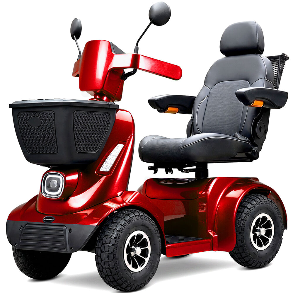 ComfortCruise Large Mobility Scooter, 15km/h Top Speed, Up to 45km Range, Strong Climbing, 180kg Capacity, Red