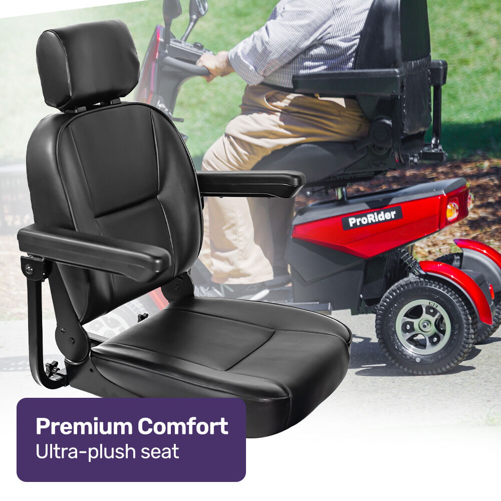 Ultra Large Heavy Duty Mobility Scooter, 200kg Capacity, 55km Range - Red