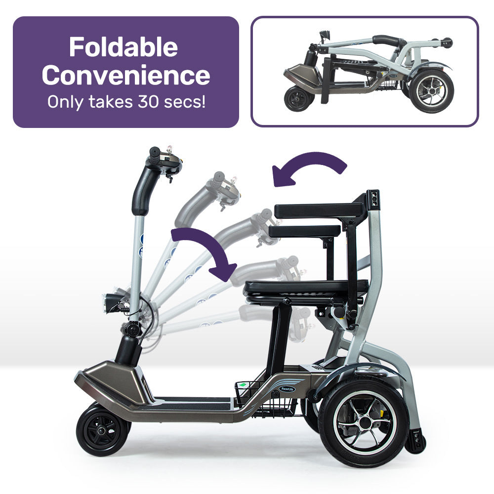 Ultra-Lightweight Folding Electric Mobility Scooter, 120kg Capacity, 19kg Portable
