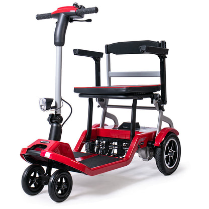 Ultra-Light 19kg Folding Mobility Scooter, 120kg Capacity, Long Range, Red