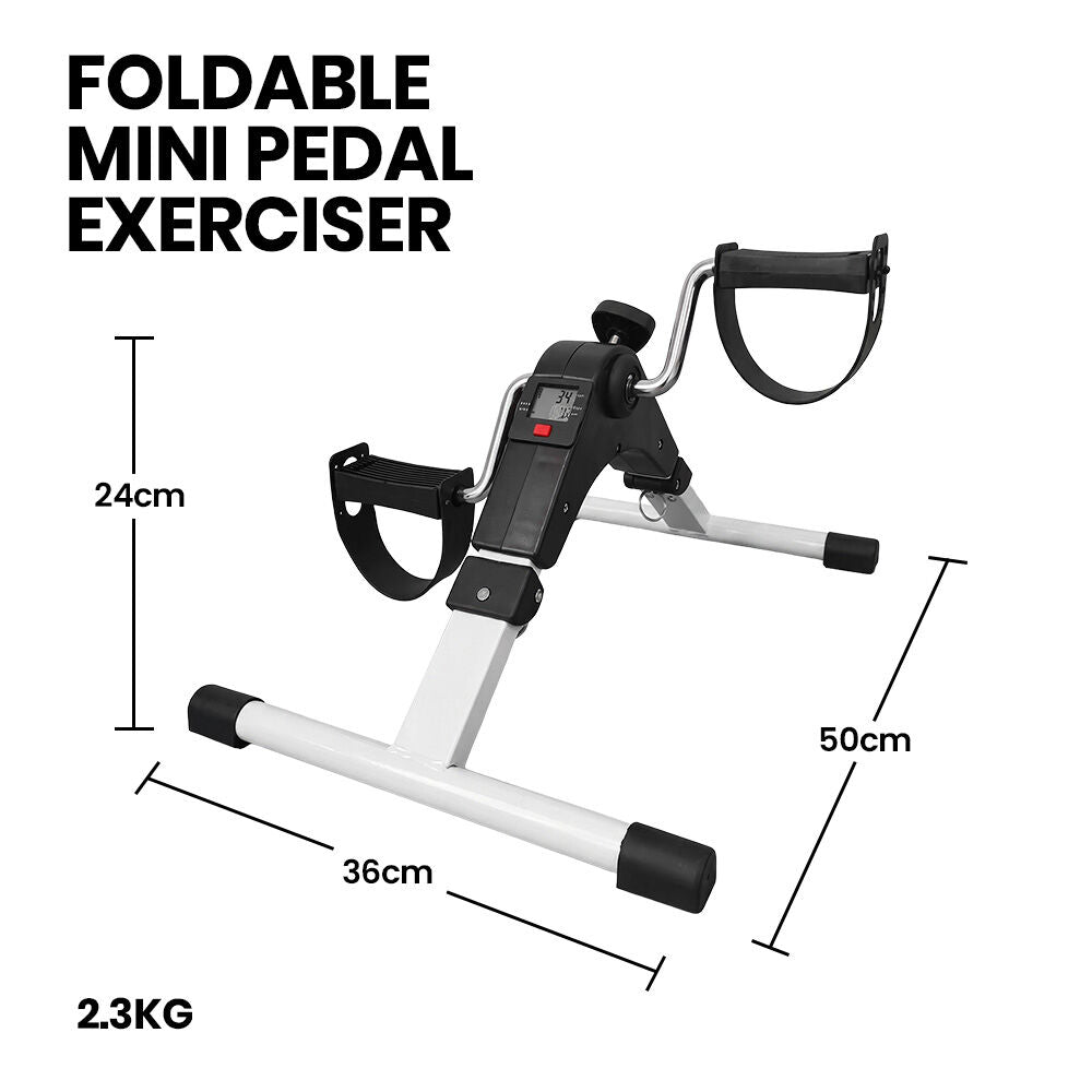 Foldable Mini Pedal Exerciser with Adjustable Resistance