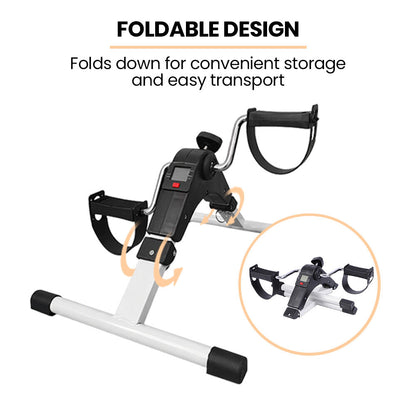 Foldable Mini Pedal Exerciser with Adjustable Resistance