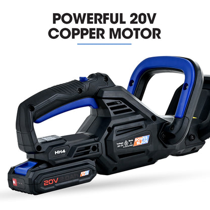 20V Cordless Hedge Trimmer Kit with 0.5m Blade and Fast Charging Battery
