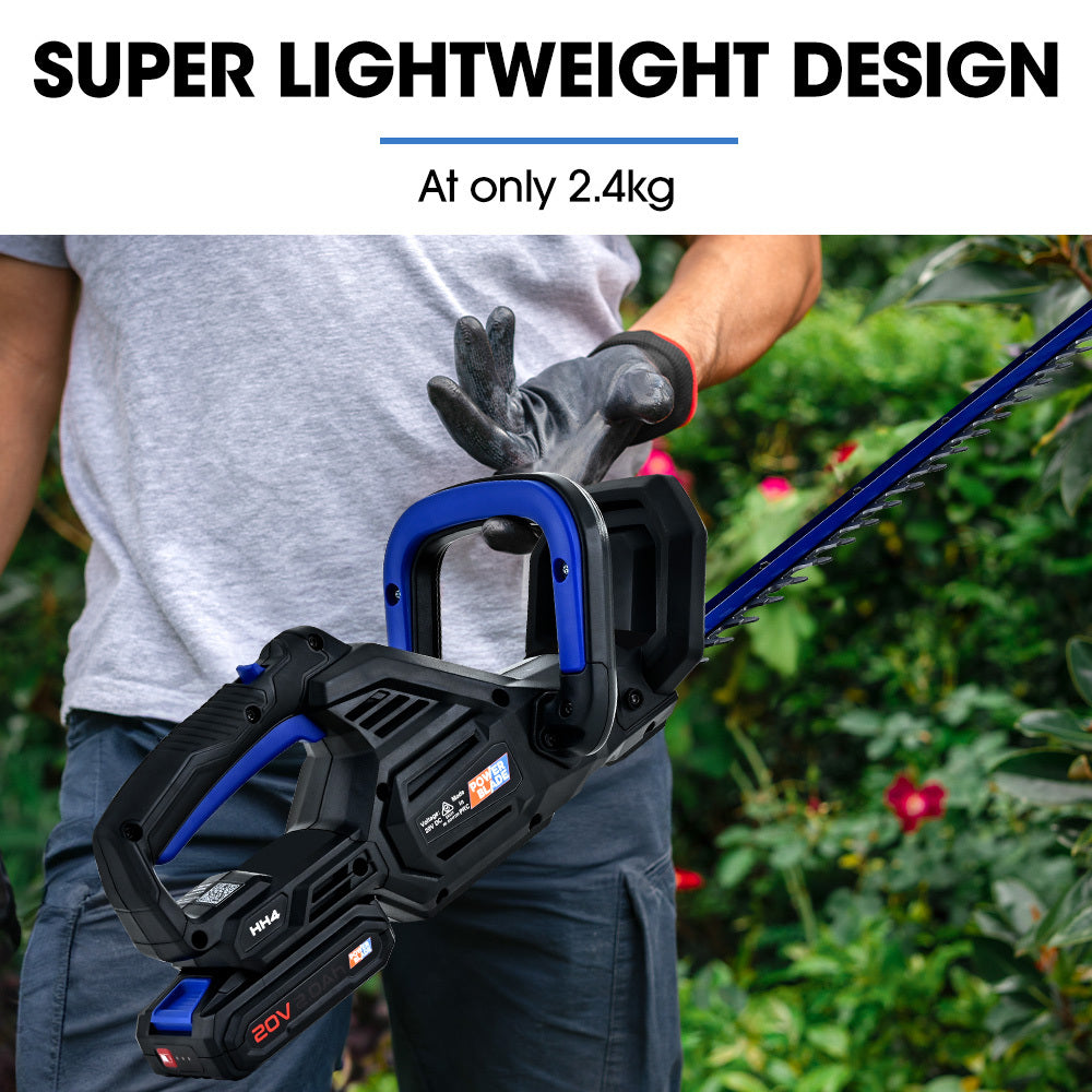 20V Cordless Hedge Trimmer Kit with 0.5m Blade and Fast Charging Battery
