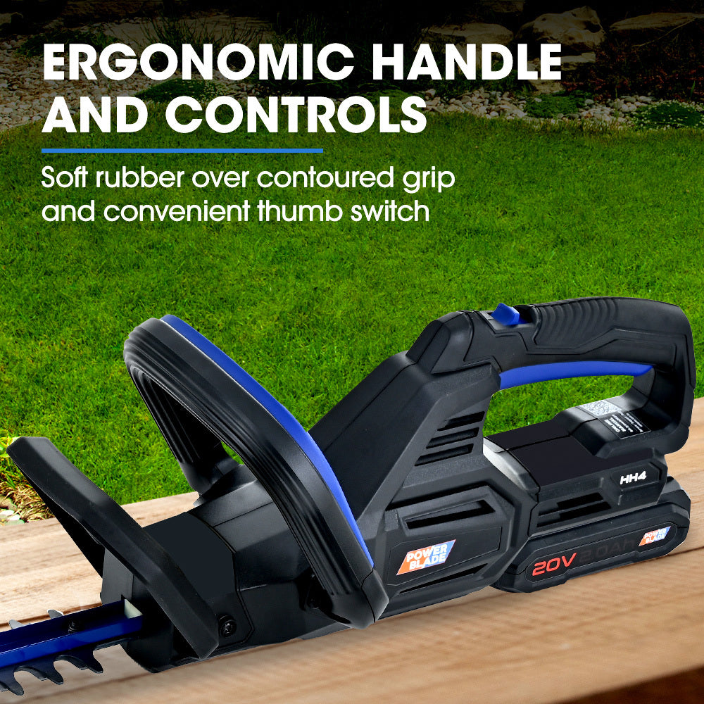 20V Cordless Hedge Trimmer Kit with 0.5m Blade and Fast Charging Battery