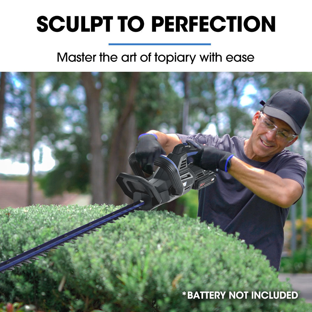 20V Cordless Hedge Trimmer with 0.5m Blade, Lightweight and Quiet Operation