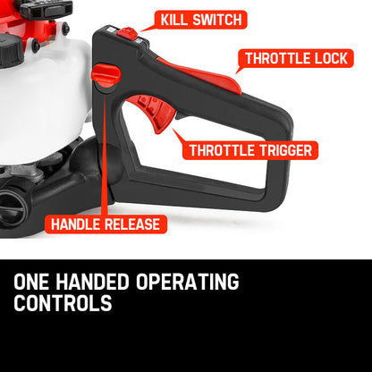 26cc Petrol Hedge Trimmer - 2-Stroke Clipper with 0.6m Precision Blade