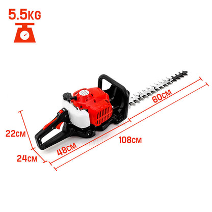 26cc Petrol Hedge Trimmer - 2-Stroke Clipper with 0.6m Precision Blade