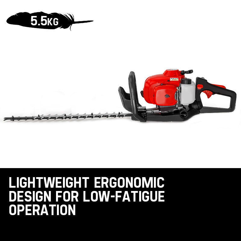 26cc Petrol Hedge Trimmer - 2-Stroke Clipper with 0.6m Precision Blade