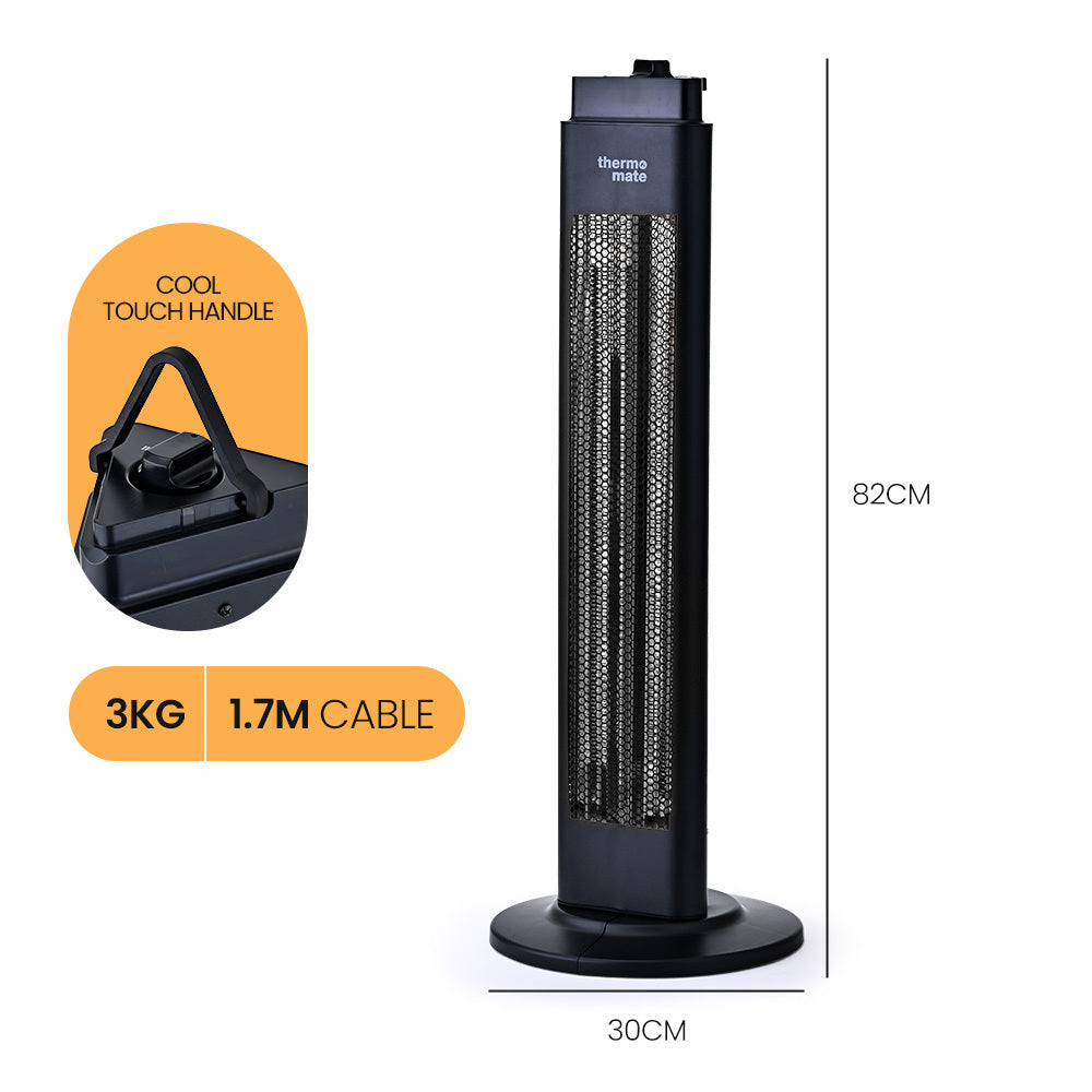 Portable Electric Heater, 1200W, Indoor/Outdoor, Oscillating, Safety Shut Off