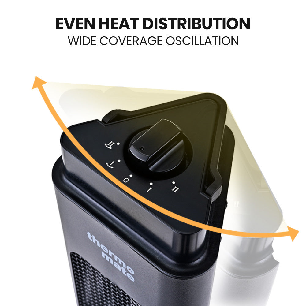 Portable Electric Heater, 1200W, Indoor/Outdoor, Oscillating, Safety Shut Off