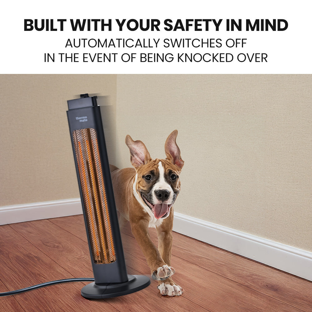 Portable Electric Heater, 1200W, Indoor/Outdoor, Oscillating, Safety Shut Off