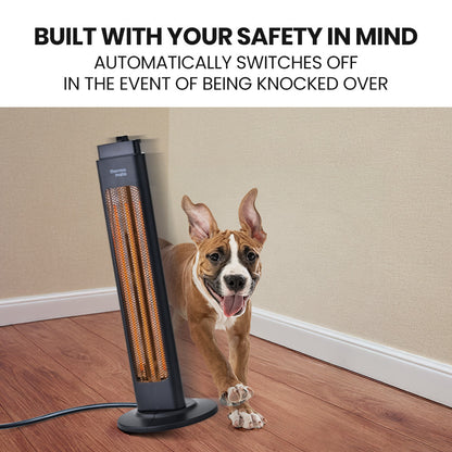 Portable Electric Heater, 1200W, Indoor/Outdoor, Oscillating, Safety Shut Off
