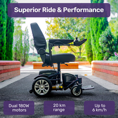 Heavy Duty Electric Wheelchair, 20km Range, Ultra-Comfortable Power Chair