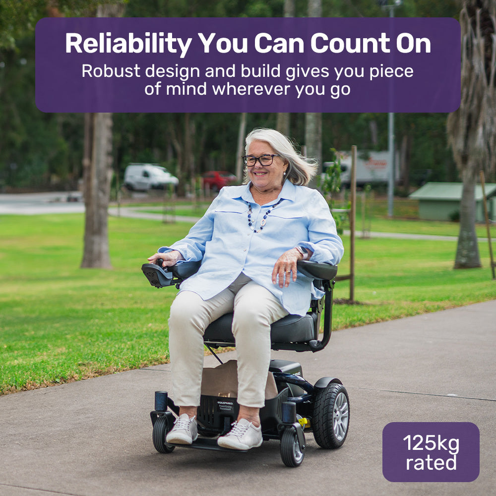 Heavy Duty Electric Wheelchair, 20km Range, Ultra-Comfortable Power Chair