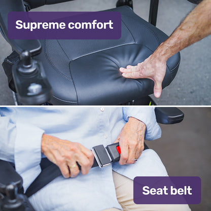 Heavy Duty Electric Wheelchair, 20km Range, Ultra-Comfortable Power Chair