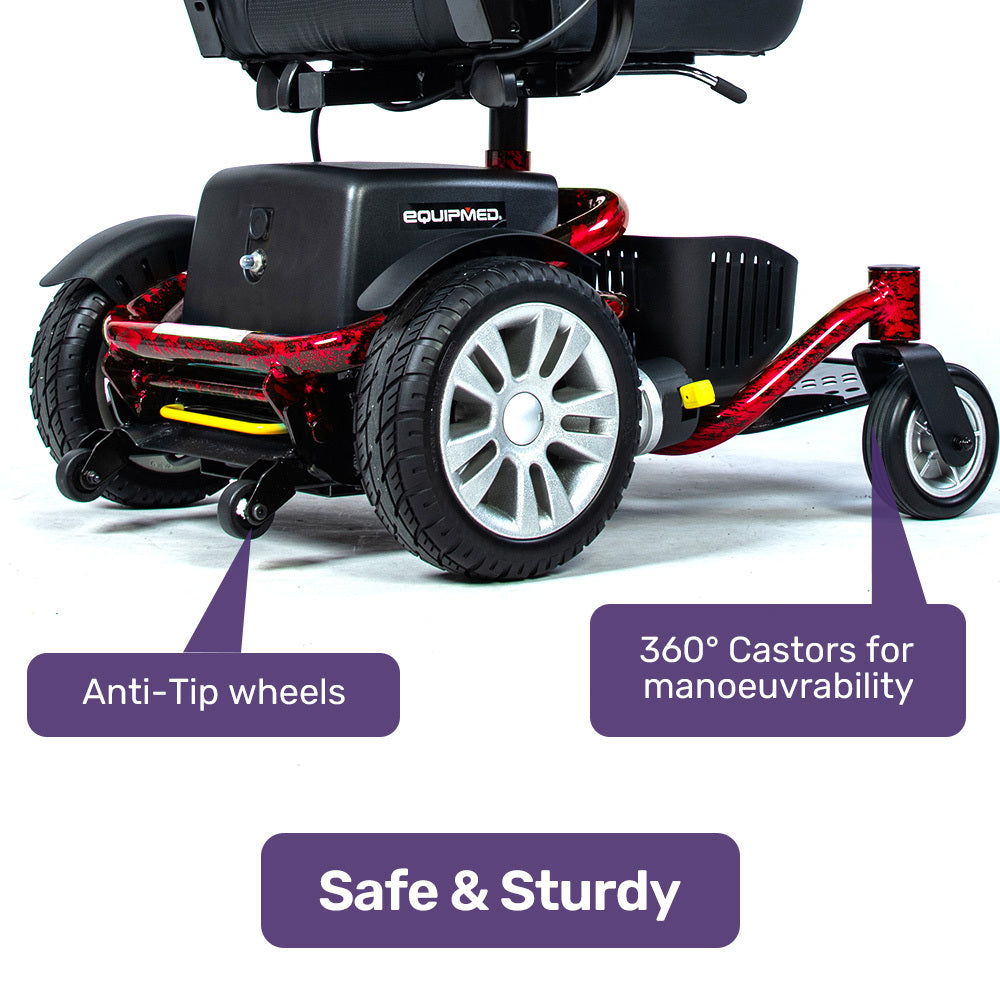 Heavy Duty Electric Wheelchair, 20km Range, Comfortable & Safe Mobility Solution