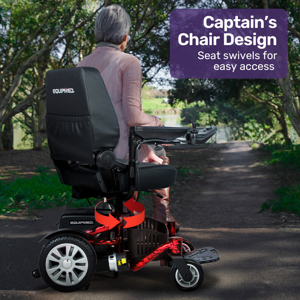 Heavy Duty Electric Wheelchair, 20km Range, Comfortable & Safe Mobility Solution