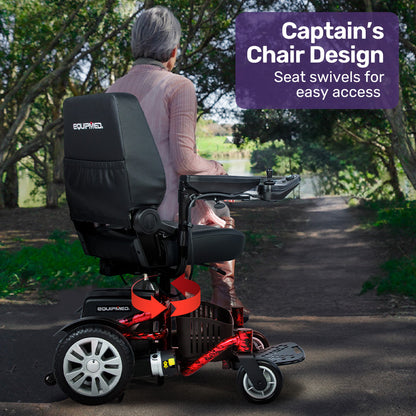 Heavy Duty Electric Wheelchair, 20km Range, Comfortable & Safe Mobility Solution