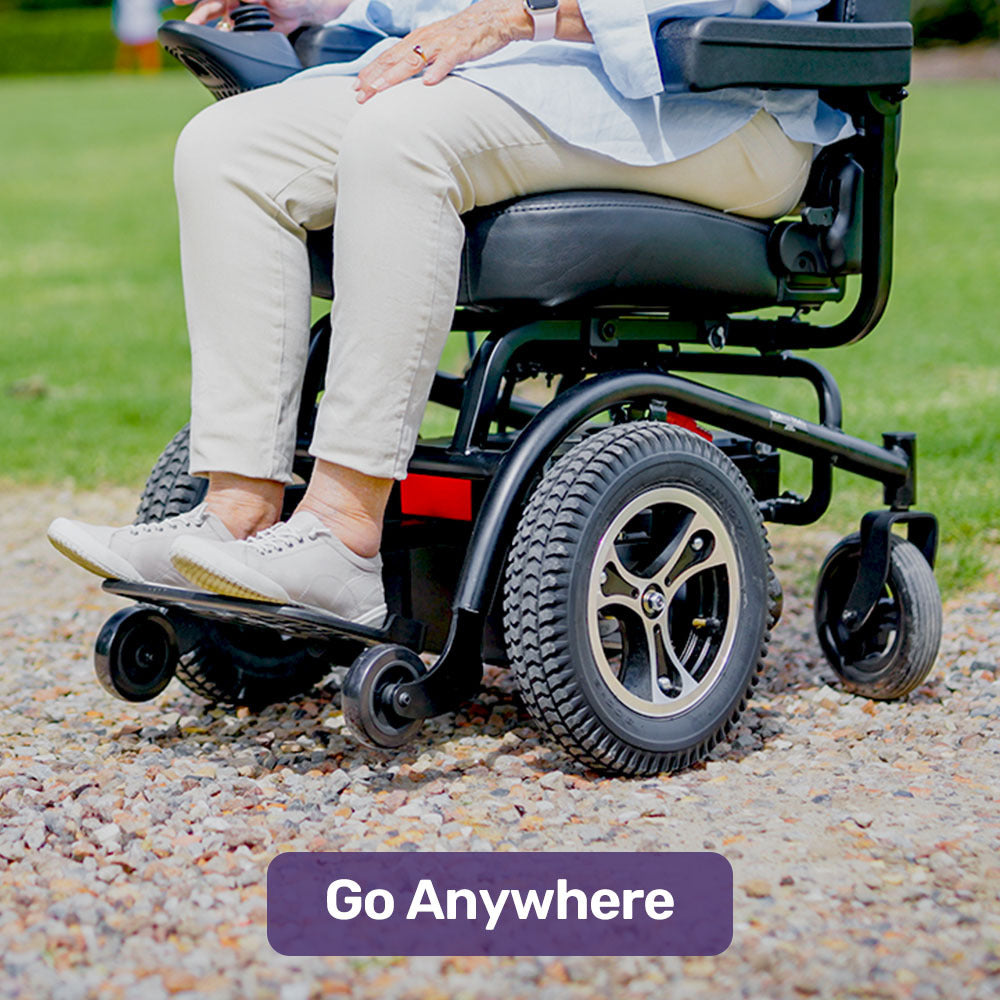 Electric Wheelchair with 35km Range, Comfort Seat, Front-Wheel Drive