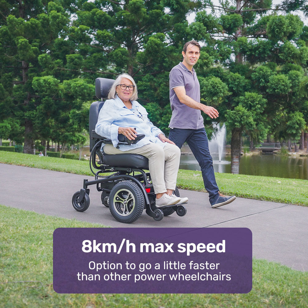 Electric Wheelchair with 35km Range, Comfort Seat, Front-Wheel Drive