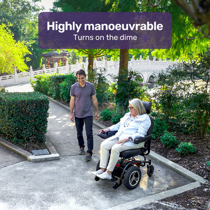 Electric Wheelchair with 35km Range, Comfort Seat, Front-Wheel Drive