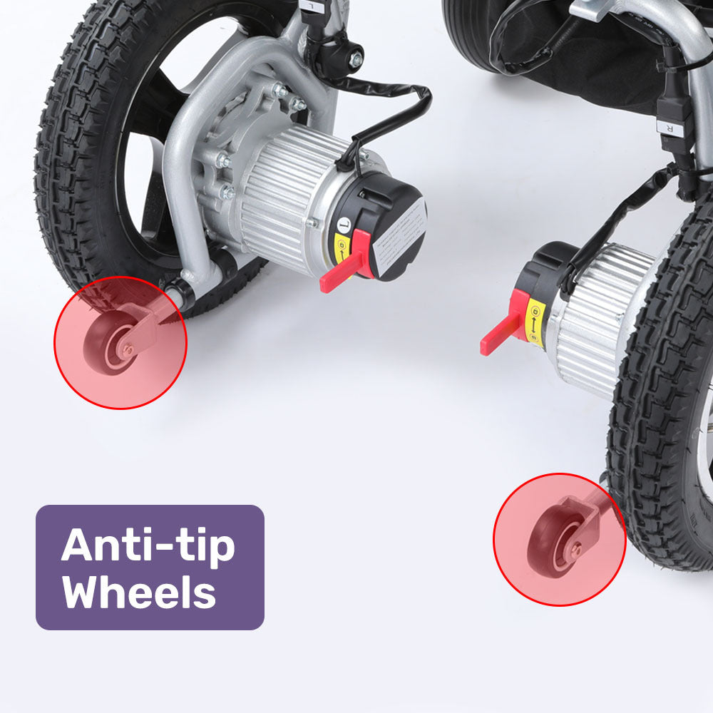 Ultra-Light Folding Electric Wheelchair, 23kg, 0.9m Turn, Airline-Approved Battery