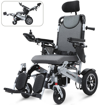 Folding Electric Wheelchair with Recline, Aluminium Frame, 12-15km Range
