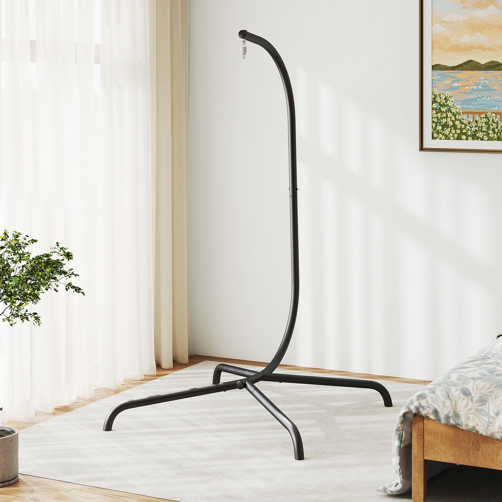 Hammock C-Stand Hanging Chair Stand Only for Indoor and Outdoor