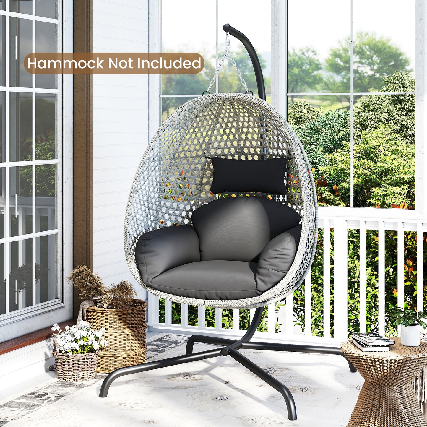 Hammock C-Stand Hanging Chair Stand Only for Indoor and Outdoor