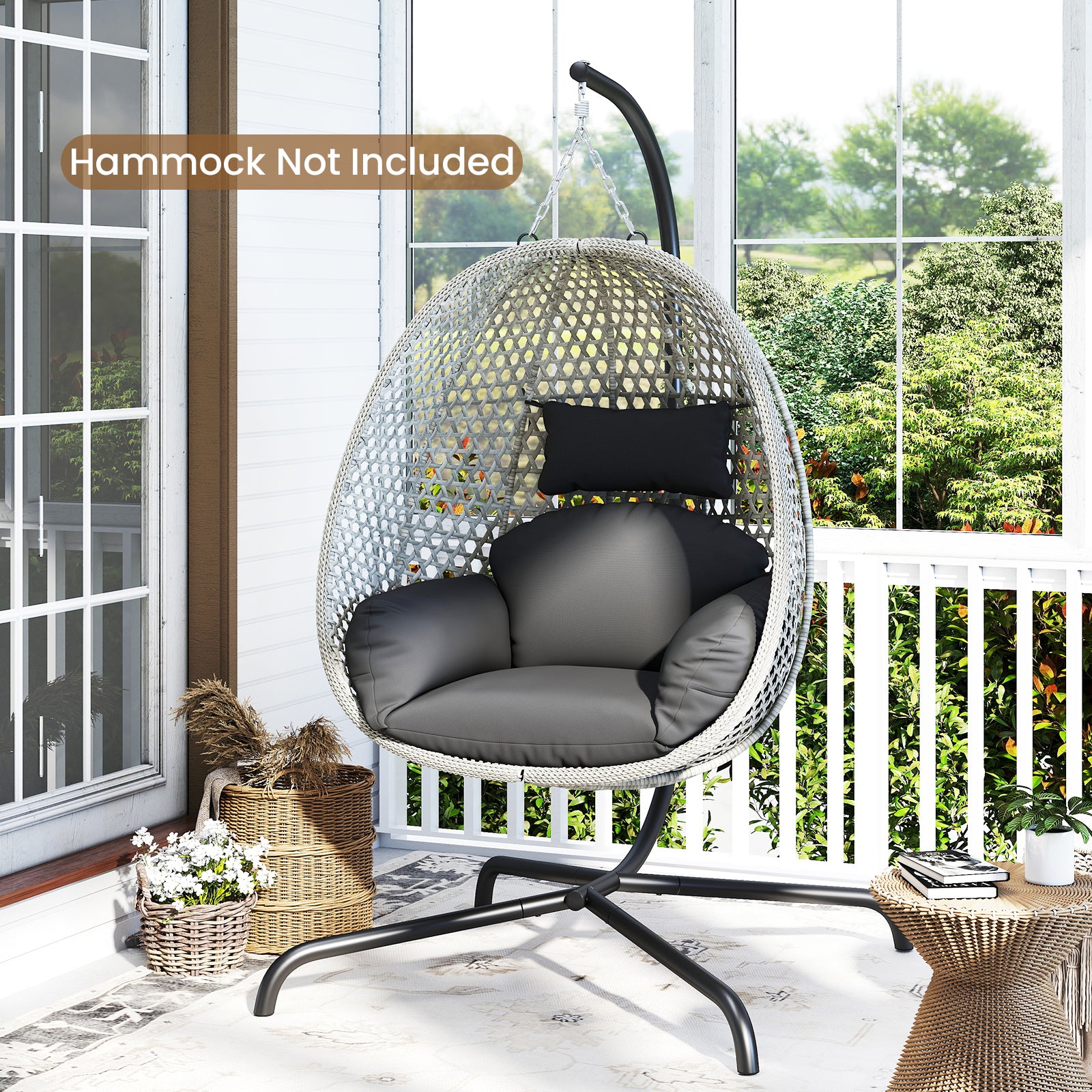 Hammock C-Stand Hanging Chair Stand Only for Indoor and Outdoor
