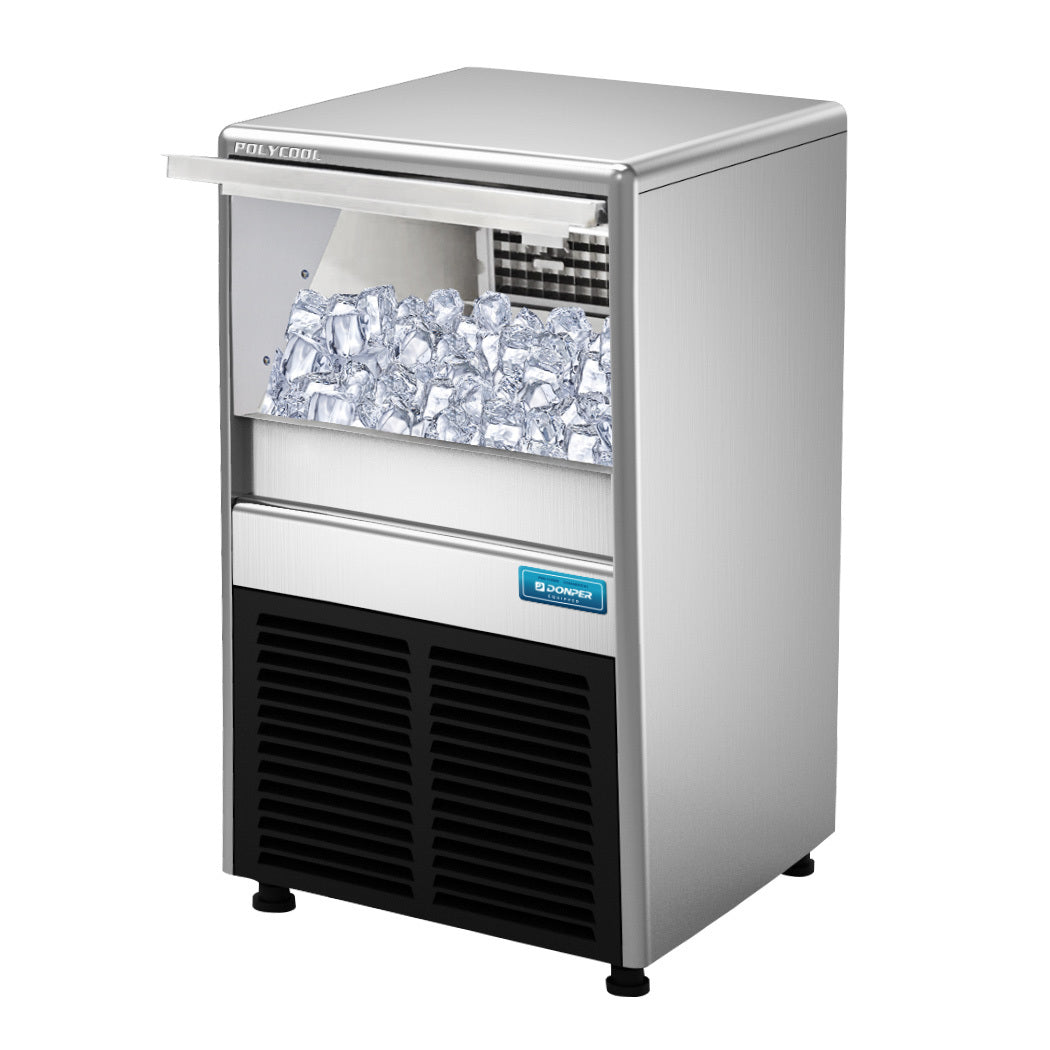 Commercial Ice Maker, 45kg/24hr, 0.76m Height, Auto-Clean, Stainless Steel