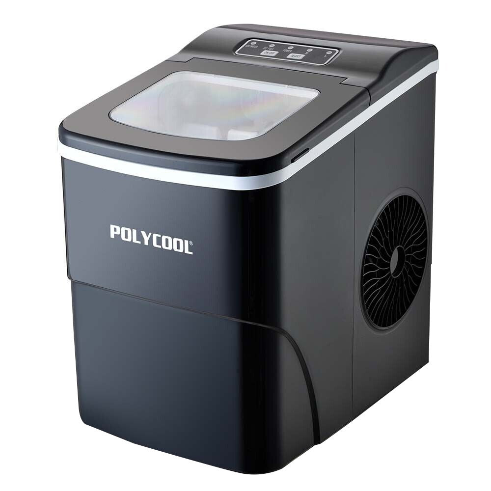 2L Portable Ice Maker with Control Panel, 0.02m³ Capacity, Black