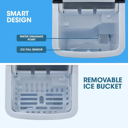 2L Portable Ice Maker with Control Panel, 0.02m³ Capacity, Black