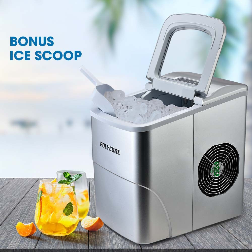 2L Portable Ice Maker with Control Panel - Produces 12kg of Ice Daily