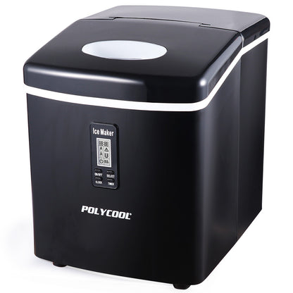 3.2L Portable Ice Maker with LCD Panel, 15kg/Day Capacity, Black