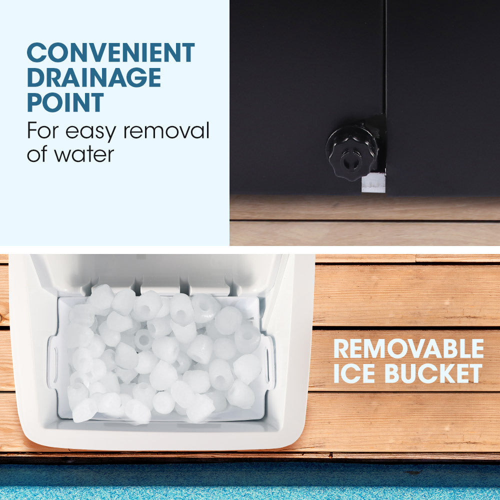 3.2L Portable Ice Maker with LCD Panel, 15kg/Day Capacity, Black