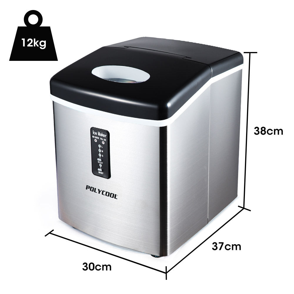 3.2L Portable Ice Maker Machine with Control Panel, Produces 15kg Daily