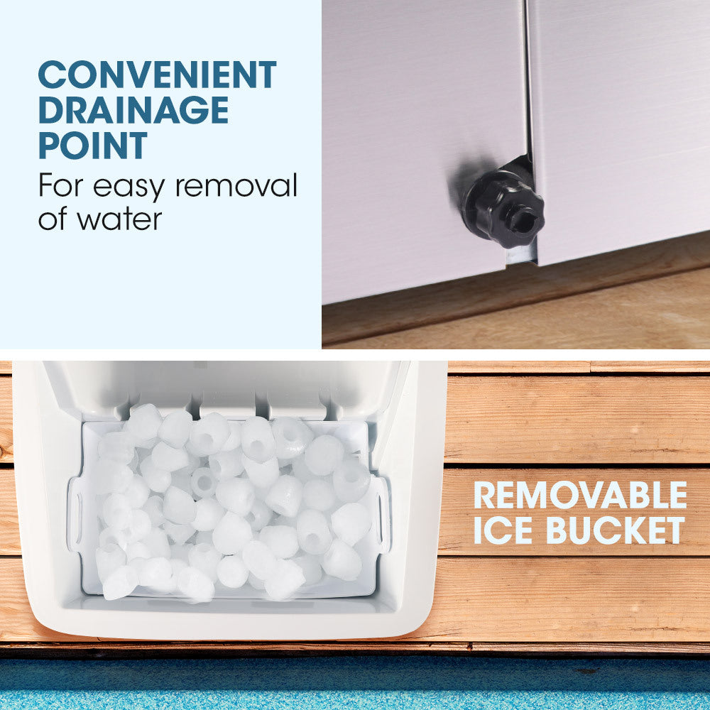 3.2L Portable Ice Maker Machine with Control Panel, Produces 15kg Daily