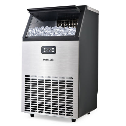 Commercial Ice Maker, 45kg/24hr, Stainless Steel, Freestanding, 80cm Height