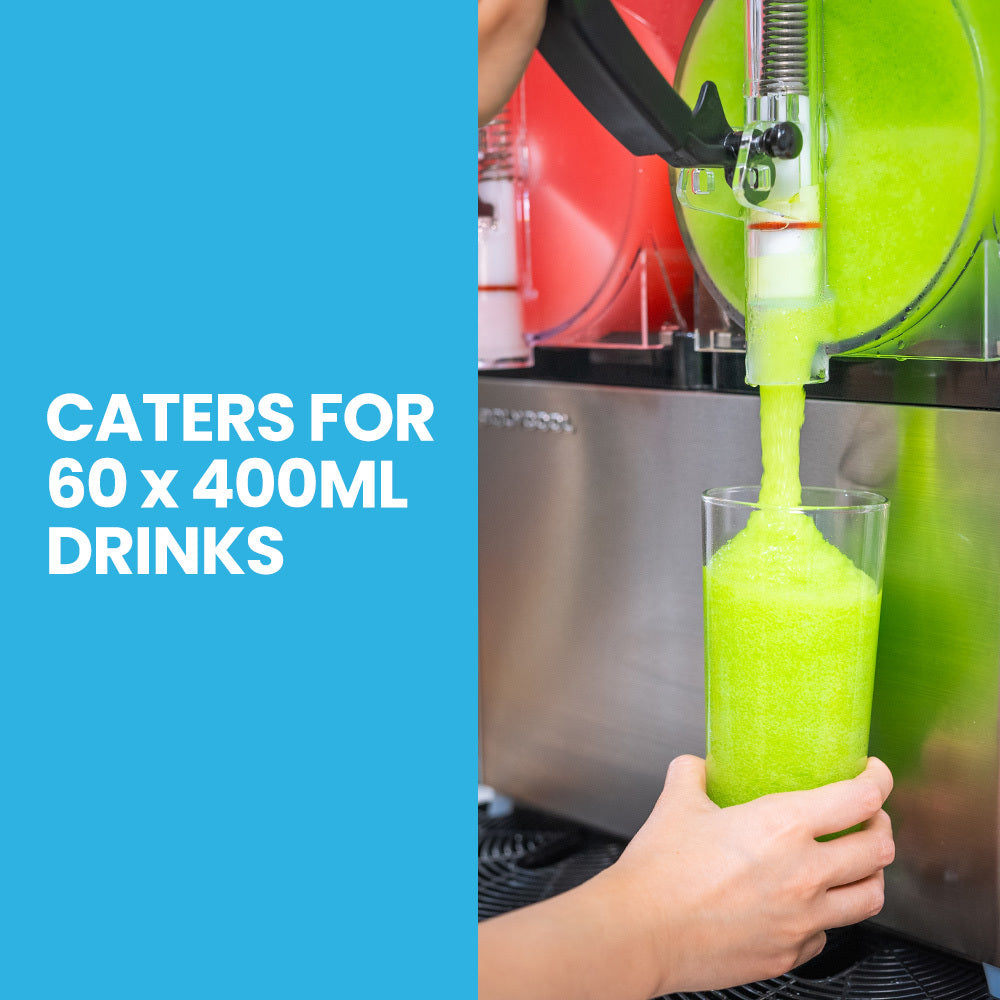24L Commercial Slush Machine, Dual Tank, Stainless Steel, Donper Compressor