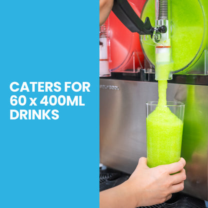 24L Commercial Slush Machine, Dual Tank, Stainless Steel, Donper Compressor