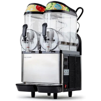 24L Commercial Slush Machine, Dual Tank, Stainless Steel, Donper Compressor
