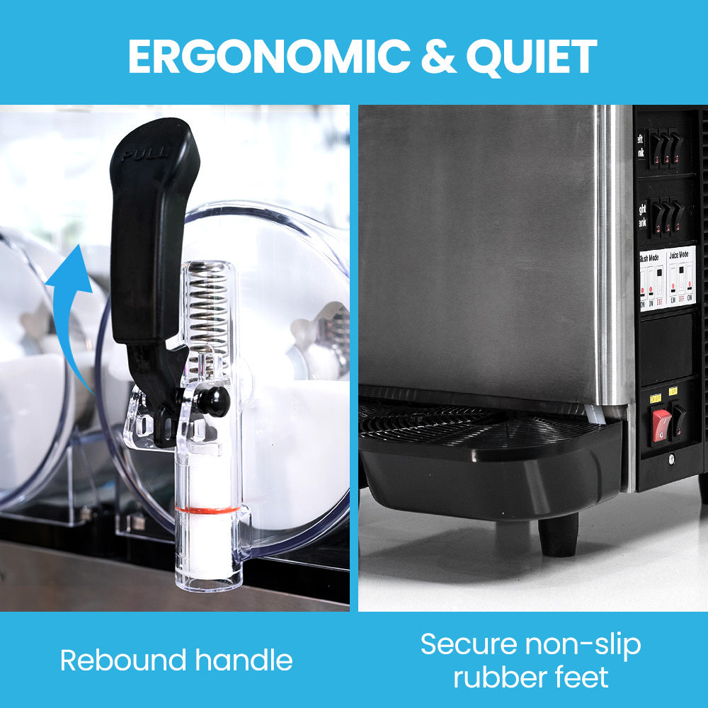 24L Commercial Slush Machine, Dual Tank, Stainless Steel, Donper Compressor