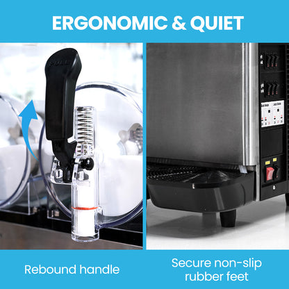 24L Commercial Slush Machine, Dual Tank, Stainless Steel, Donper Compressor