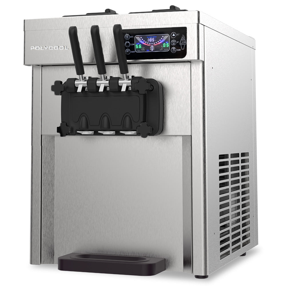 Benchtop Soft Serve & Frozen Yoghurt Machine, 3 Flavours, Twin 5.5L Hoppers